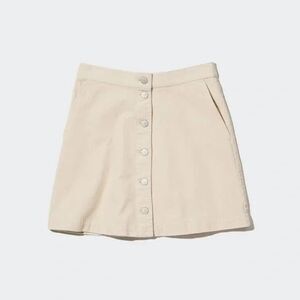 Uniqlo Corduroy Mini Skirt Off White